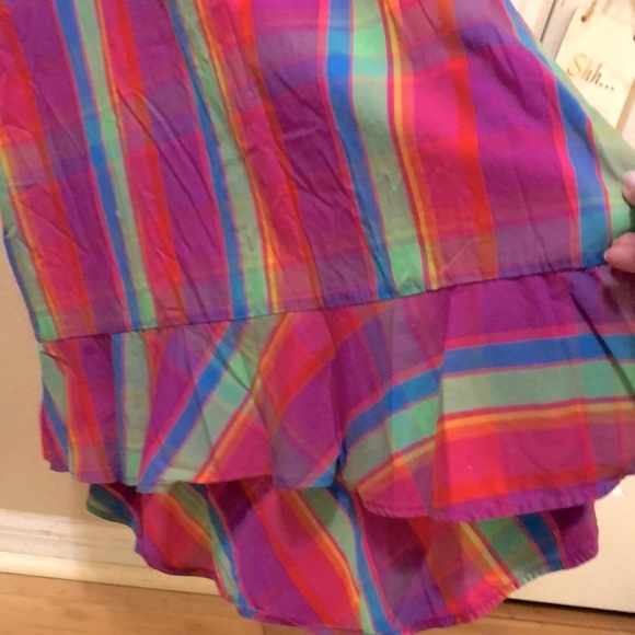 A NEW DAY VIBRANT MADRAS PLAID SUNDRESS • SPAGHETTI STRAPS • FISHTAIL HEM•SZ XXL - Picture 5 of 17